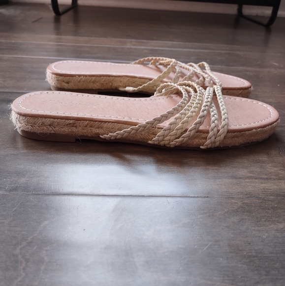 Madewell Kathryn Espadrille Braided Strap Rattan Slide Sandals - Picture 7 of 8